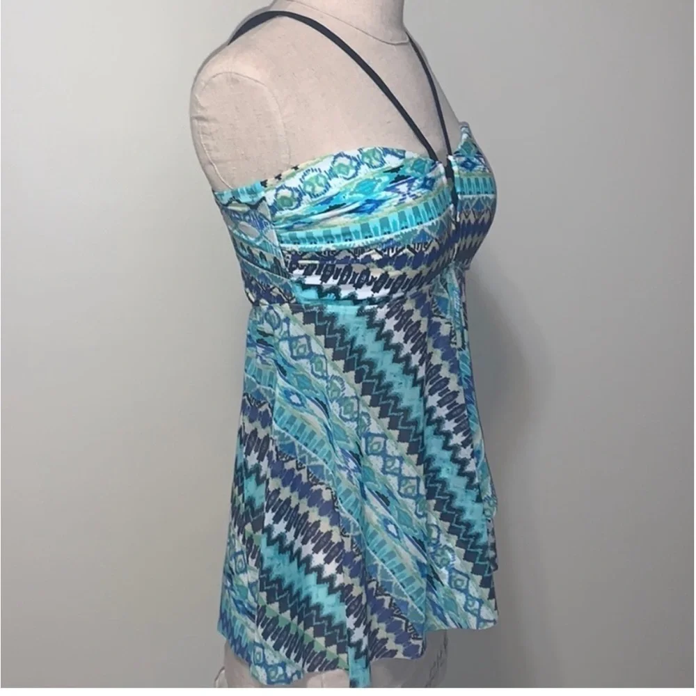 Profile by Gottex Flyaway Tankini Top size 10 NWT
